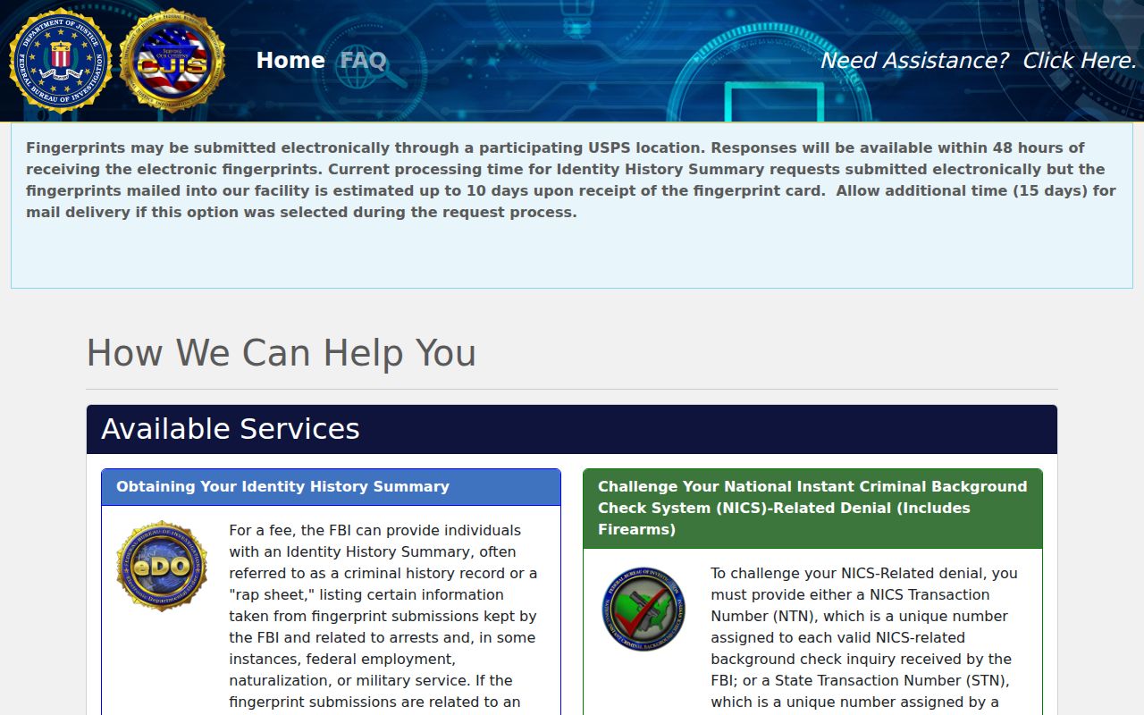 Waushara County personal identity history route through the FBI
